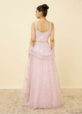 Rosewater Pink Floral Patterned Skirt Top Set image number 4